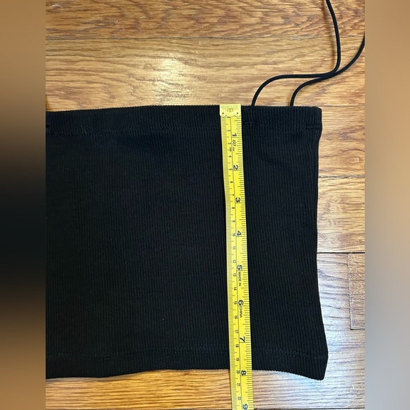 Zara Cord Strap Ribbed Knit Tube Crop Top Size Small - Picture 5 of 6